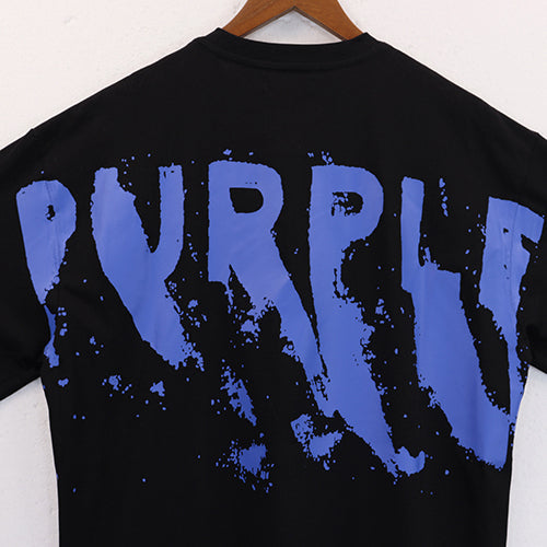 Purple Brand Letter Logo Printed T-Shirt