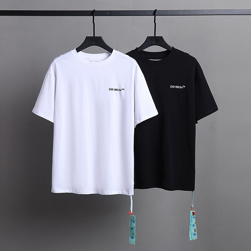 OFF WHITE Gradient cartoon arrow pattern T-Shirts