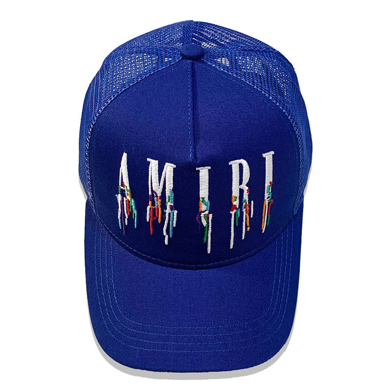 AMIRI Paint Drip Core Logo Trucker Caps