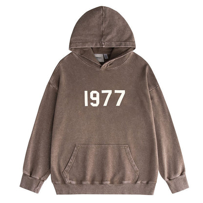 FOG 1977 Flocking Washed Distressed Hoodies