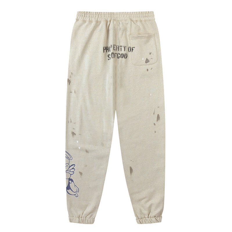 Saint Michael Logo Distressed Cotton Pant