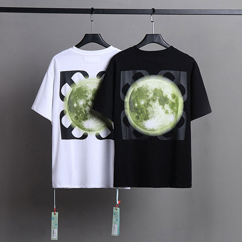 OFF WHITE Moon arrow pattern T-Shirts