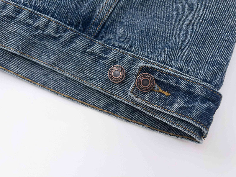 GALLERY DEPT letter embroidered washed denim Jacket