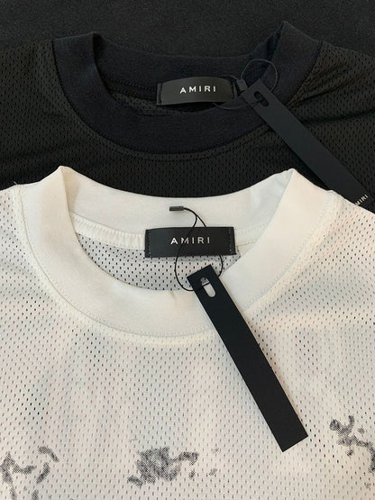 Amiri Letter burst cracked mesh breathable suit