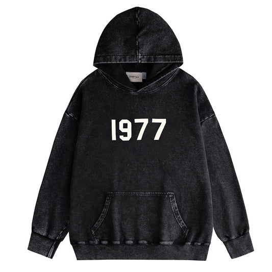 FOG 1977 Flocking Washed Distressed Hoodies