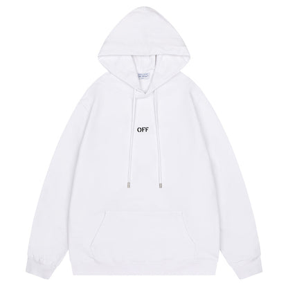 Off White Logo Drawstring Hoodie