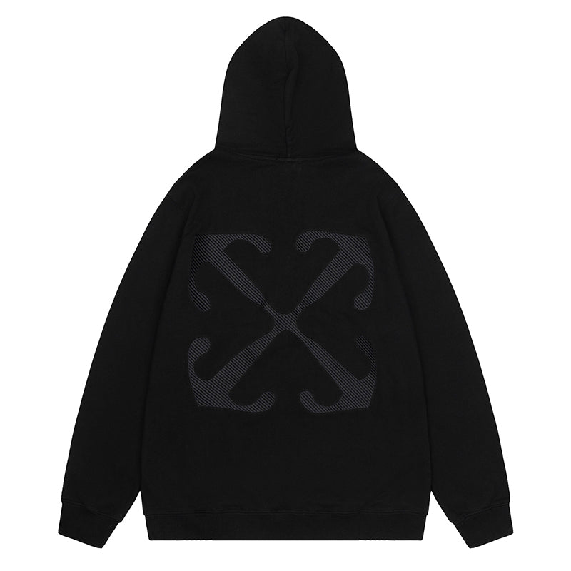 Off White Logo Drawstring Hoodie