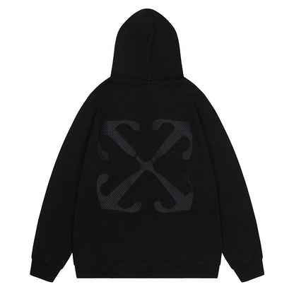 Off White Logo Drawstring Hoodie