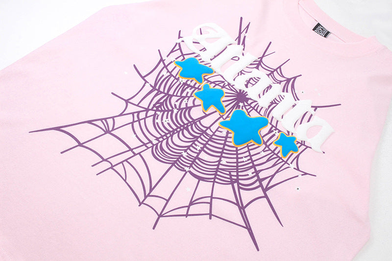 Sp5der Atlanta Print T-Shirt Pink