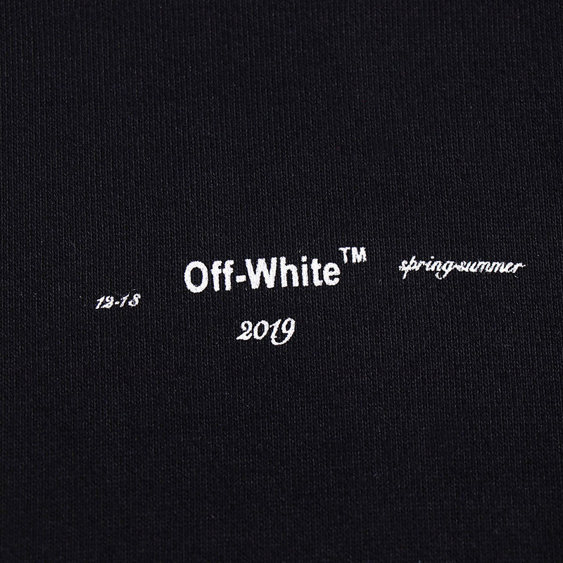 OFF WHITE Classic 99 Pink Number Arrow Crew Neck Sweatshirts