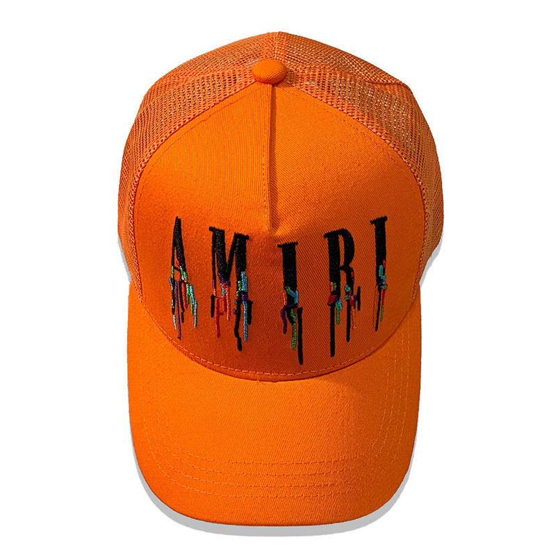 AMIRI Paint Drip Core Logo Trucker Caps