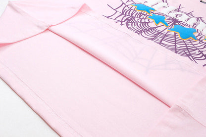 Sp5der Atlanta Print T-Shirt Pink