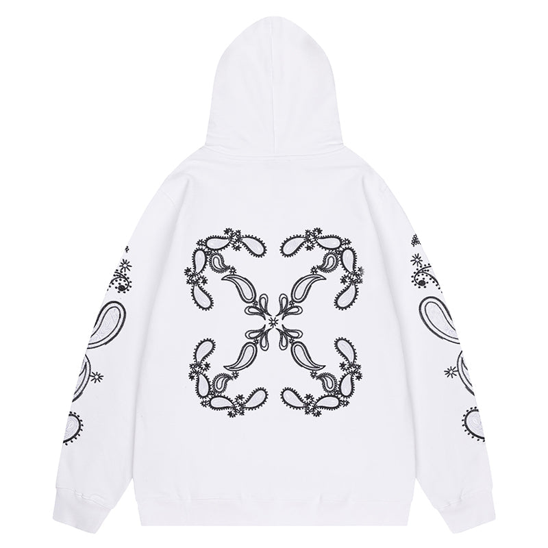 Off White Logo Drawstring Hoodie