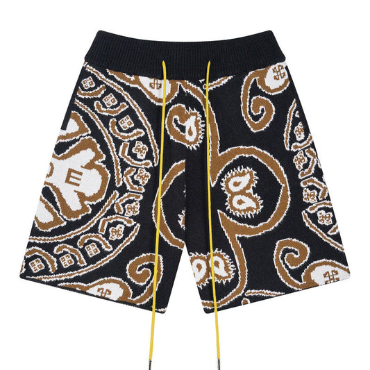 RHUDE Alphabet Totem Jacquard Knit Sweater Shorts