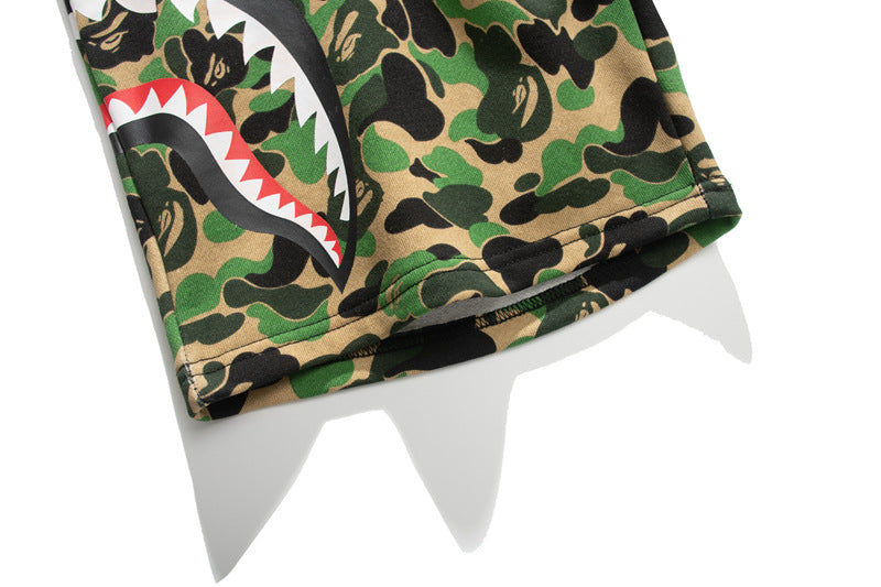 BAPE ABC Camo Side Shark Sweat Shorts