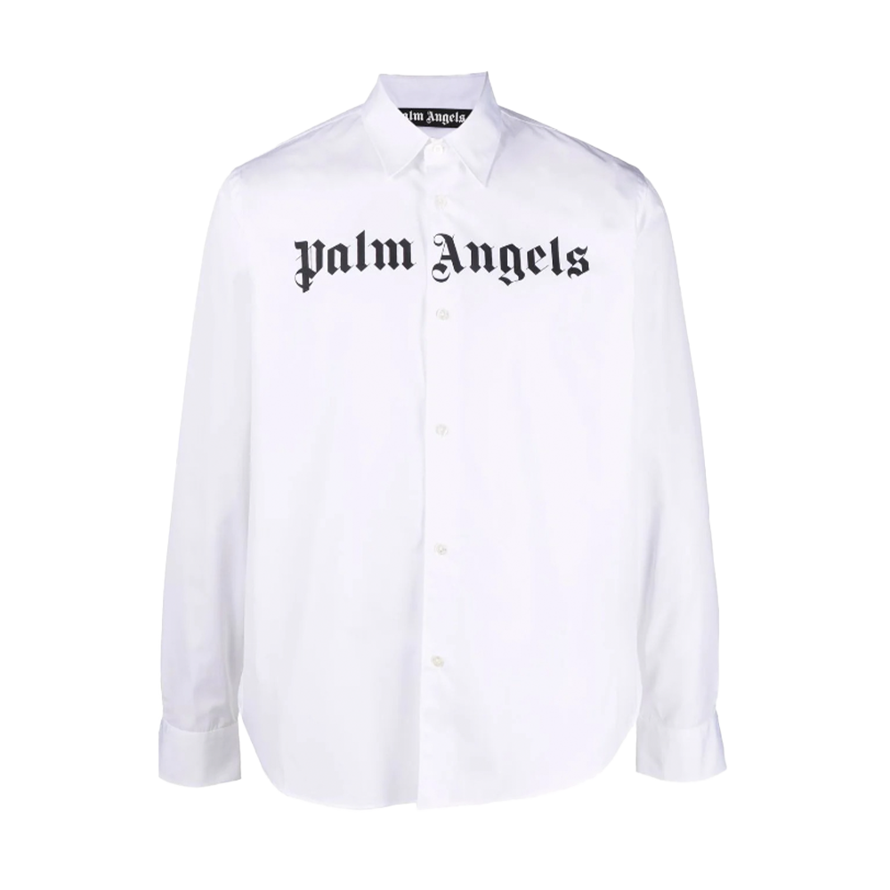 Palm Angels Logo Print Cotton Shirt