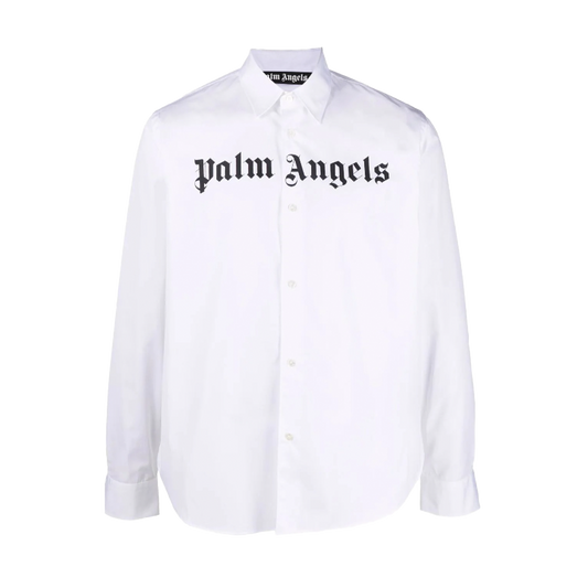 Palm Angels Logo Print Cotton Shirt