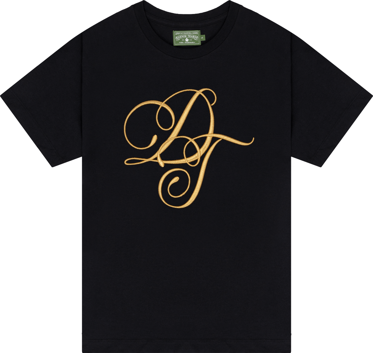 Denim Tears Metallic Gold Script Tee