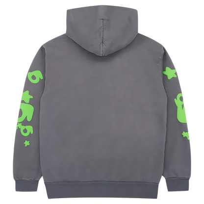 Sp5der Beluga Hoodie Slate Grey/Green