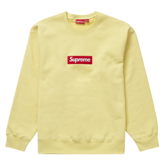 Supreme Box Logo Crewneck (FW22) Pale Yellow