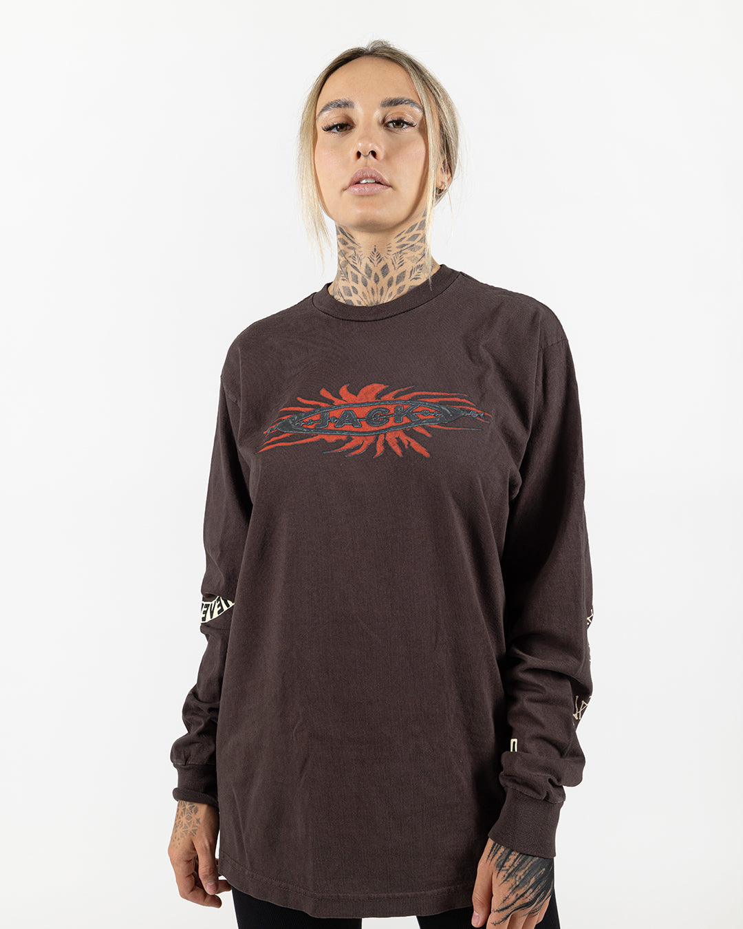 Travis Scott Reverse Jack Long Sleeve T-shirt Brown