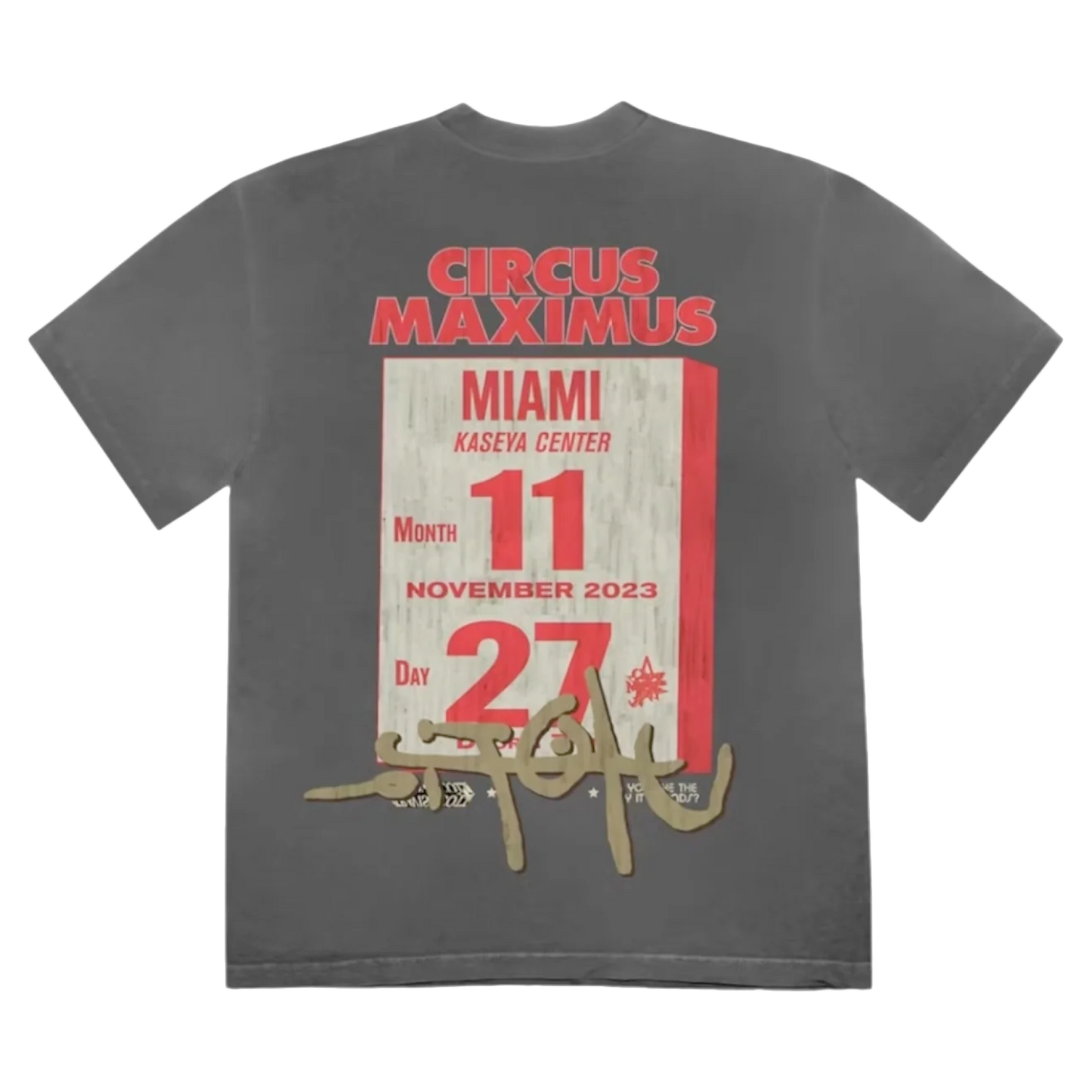 Travis Scott Utopia Is In Miami Circus Maximus Tee Black