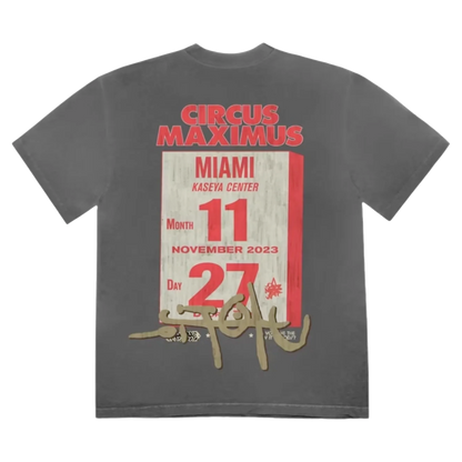 Travis Scott Utopia Is In Miami Circus Maximus Tee Black