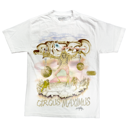 Travis Scott Utopia Tour Skitzo Circus Maximus Tee White