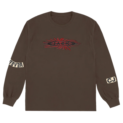 Travis Scott Reverse Jack Long Sleeve T-shirt Brown