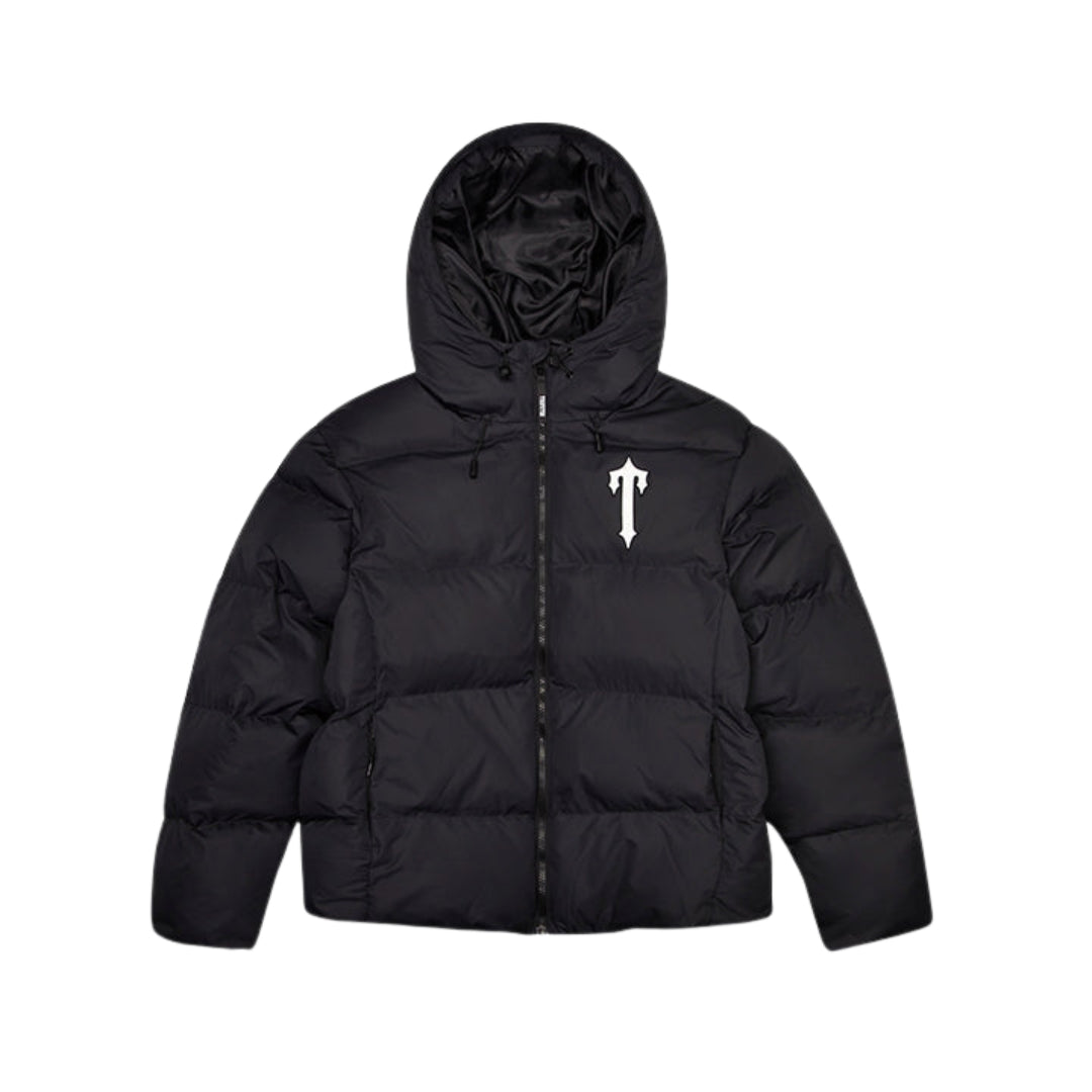 TRAPSTAR IRONGATE HOODED PUFFER JACKET - BLACK