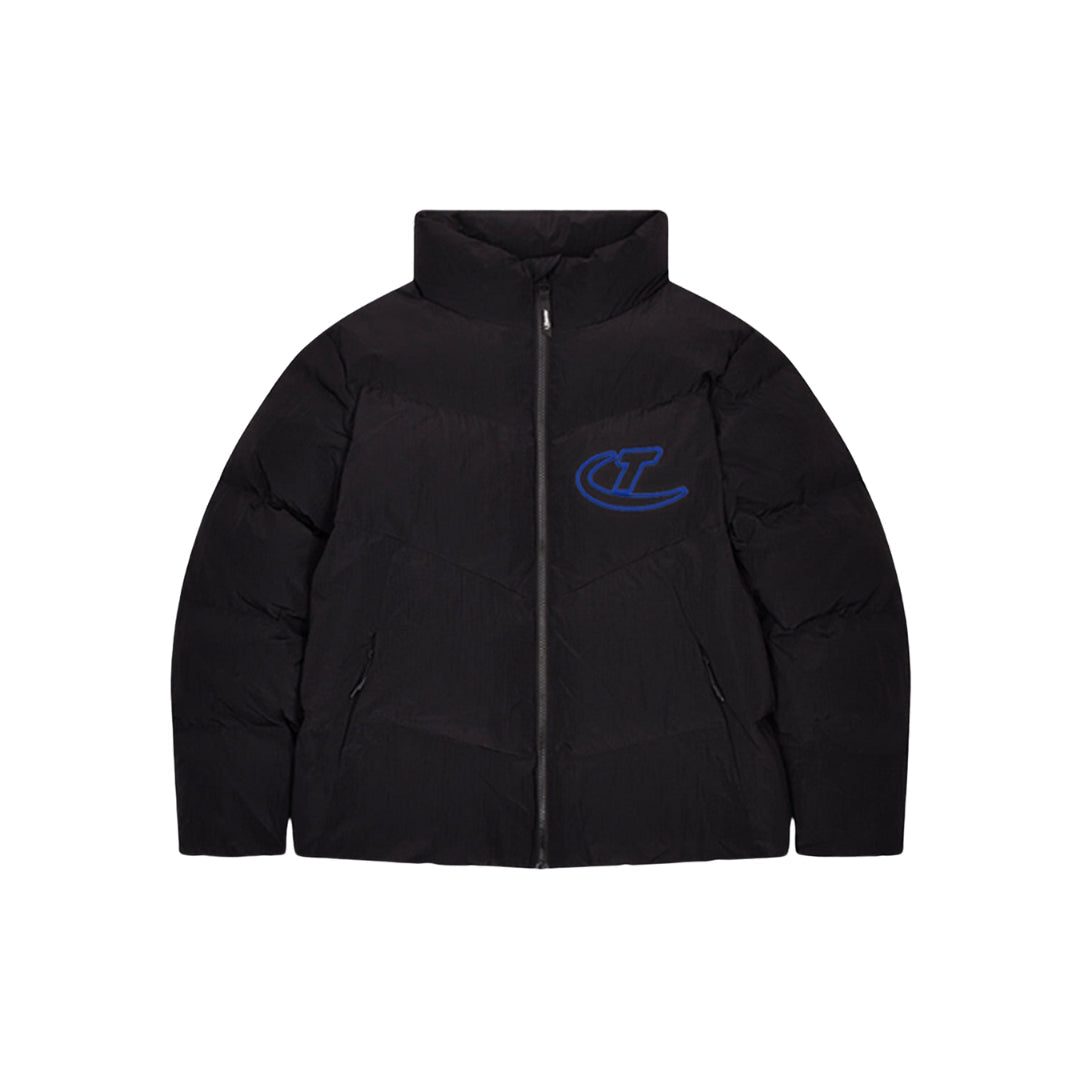 TRAPSTAR HYPERDRIVE RIPSTOP PUFFER JACKET - BLACK / BLUE