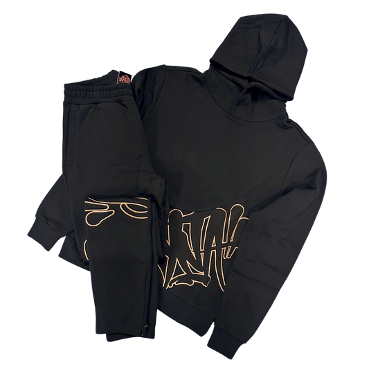 SYNA WORLD SLICE TRACKSUIT - BLACK / ROSE GOLD