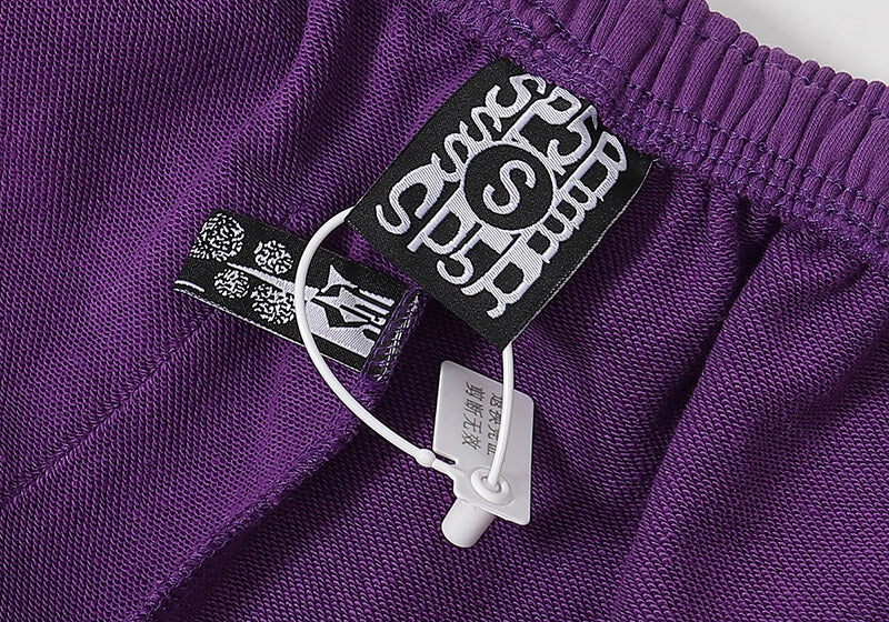 Sp5der Black Foam Printing Pant-Purple #8308