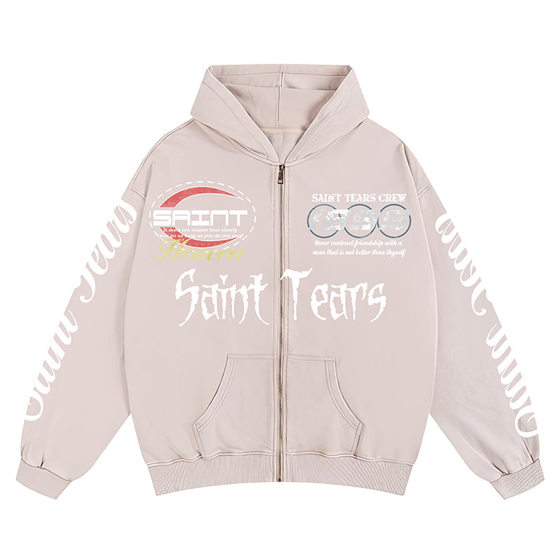 Saint Michael Tears Printed Hoodie