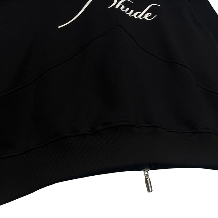 RHUDE Logo-Embroidered Zip Up Hoodie