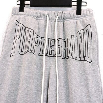 Purple Brand Letter Logo Printed Shorts