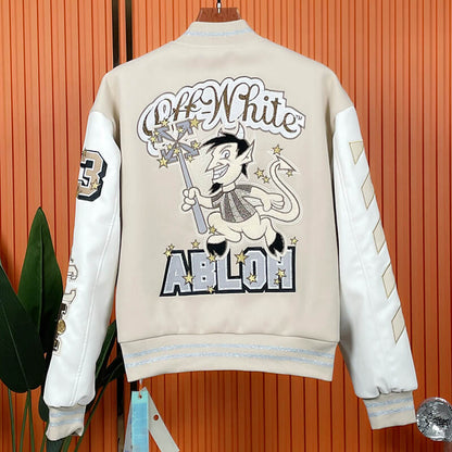 Off White x AC MilanBaseball Jacket