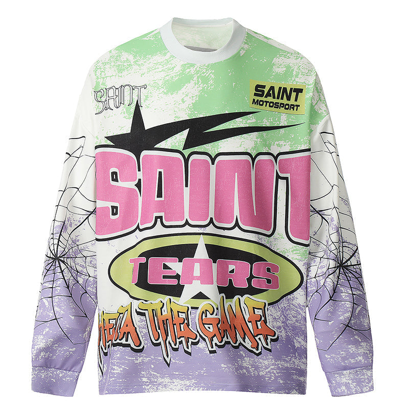 Saint Michael Printed Long Sleeve T-Shirt