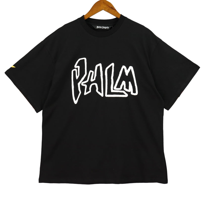 Palm Angels Garment Dye Graffiti Flames Tee