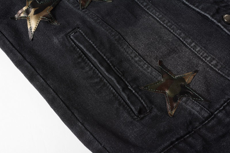 AMIRI star-patch detail denim jacket