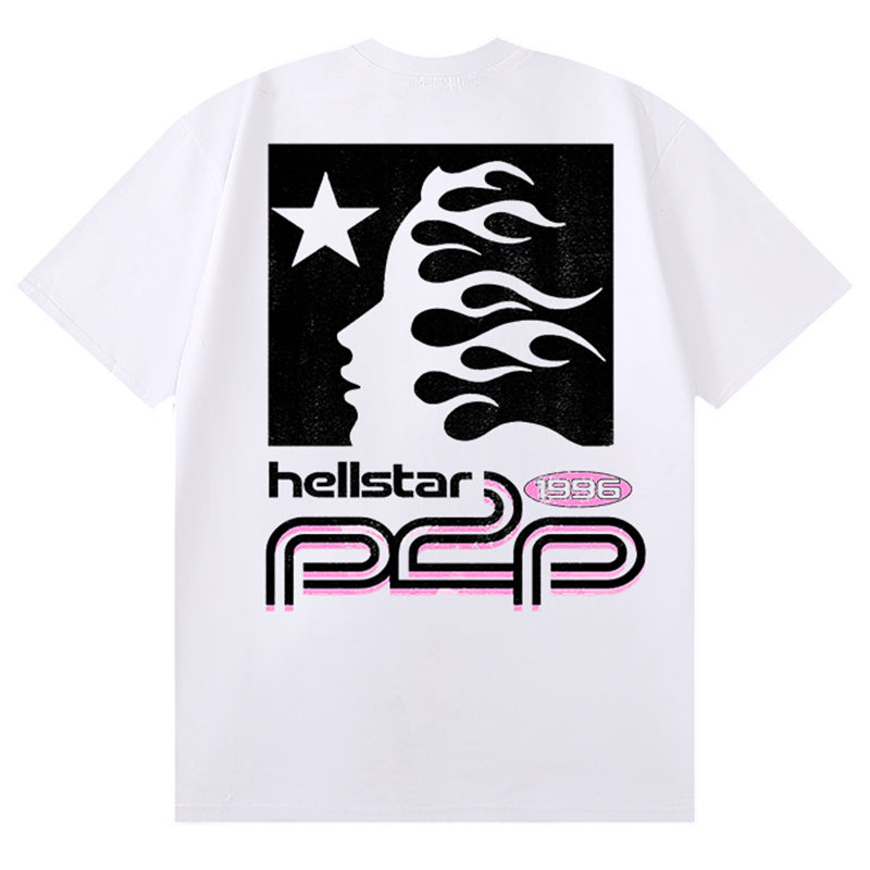 Hellstar Studios print casual P2P T-Shirts