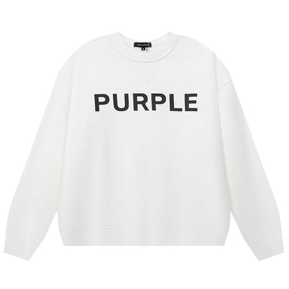 Purple Brand Logo Letter Sweatshirts