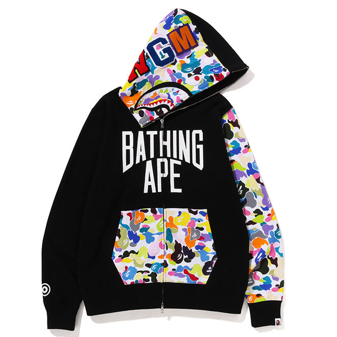 BAPE Color Camo Shark Zipper Hoodie