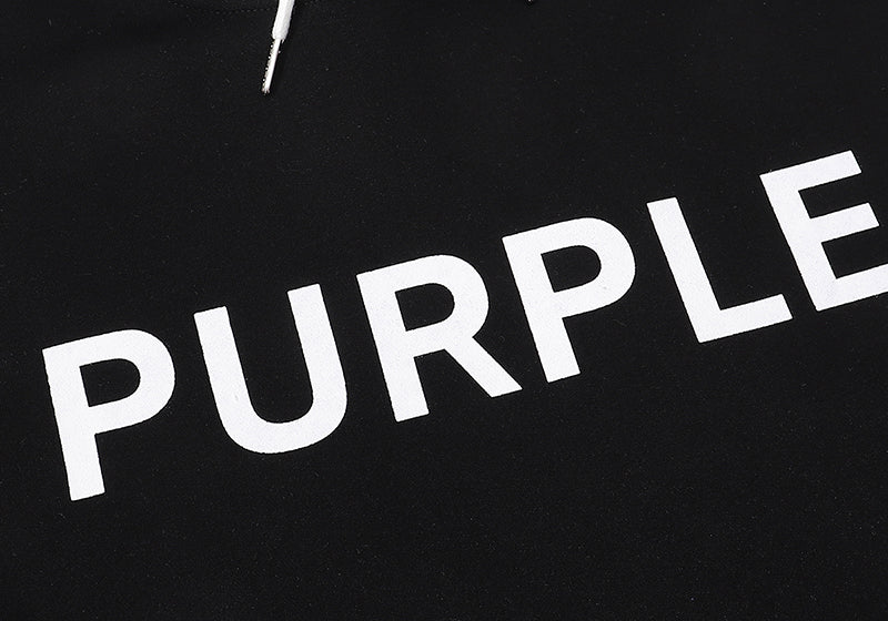 Purple Brand Logo Letter Hoodies