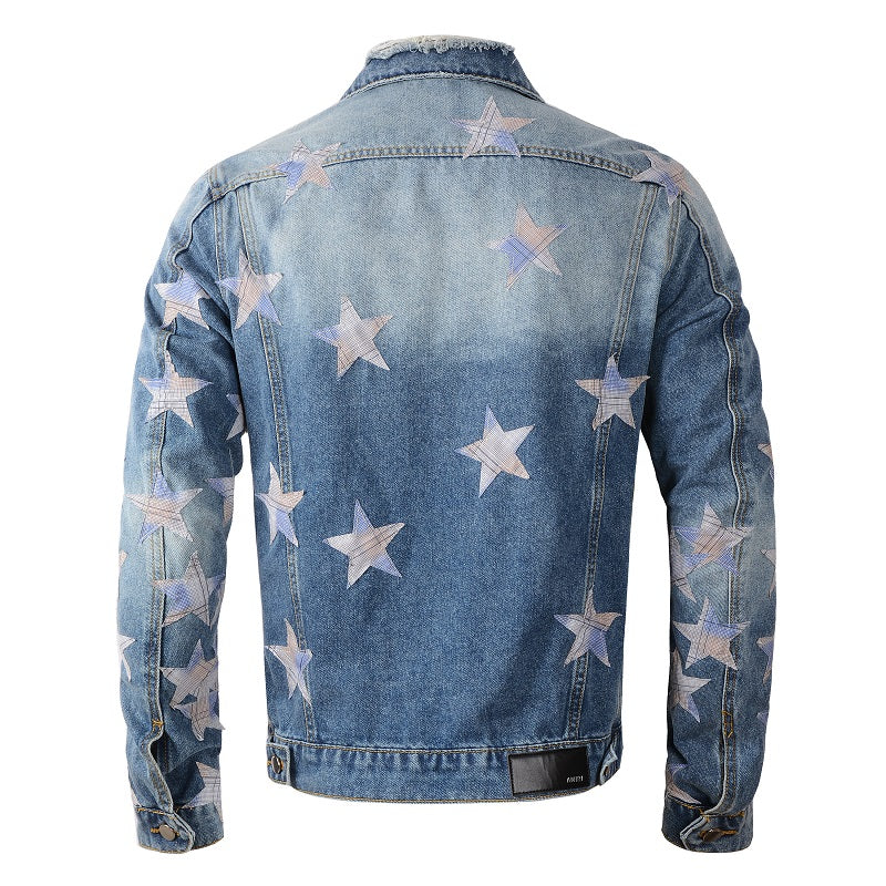 AMIRI star-patch detail denim jacket