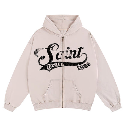 Saint Michael Tears Printed Hoodie