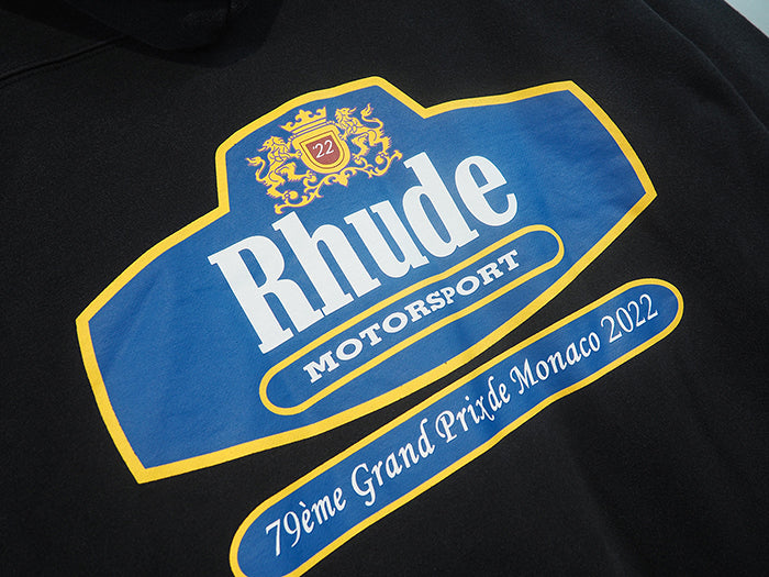 RHUDE Hoodie Motorsport Black