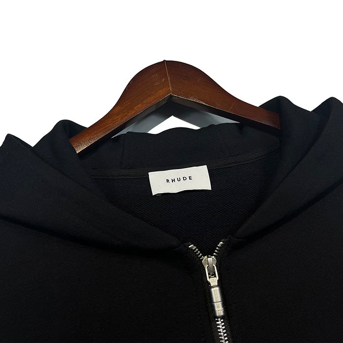 RHUDE Logo-Embroidered Zip Up Hoodie