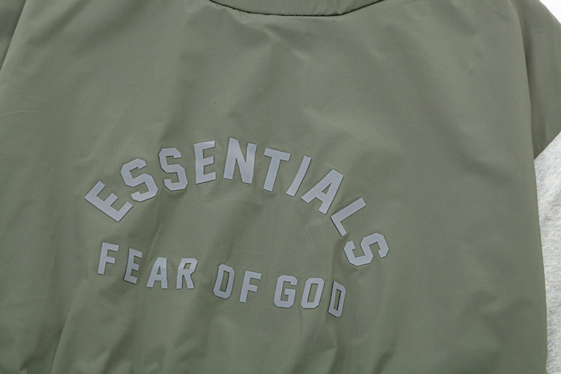 Fear Of God Essentials Letter Logo Splicing Hoodie