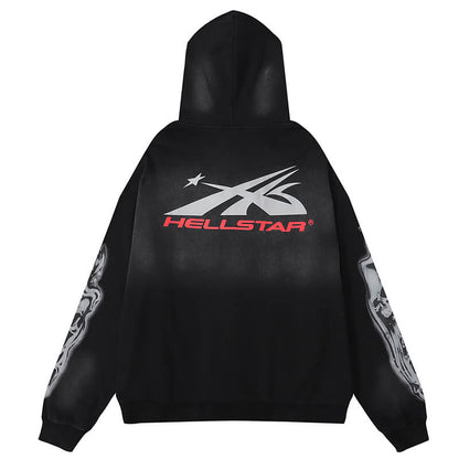 Hellstar Airbrushed Skull Hoodie